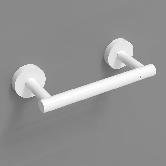 RARXTR White Toilet Paper Holder SUS304 Stainless Steel Double Post Pivoting - Image 2