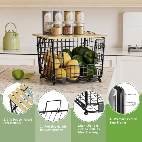 2 Pack Stackable Potato Onion Bins