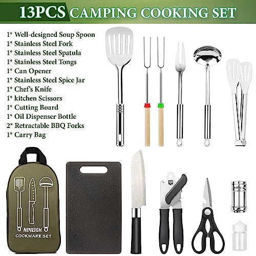 Stainless Steel Camping Cooking Utensil Set