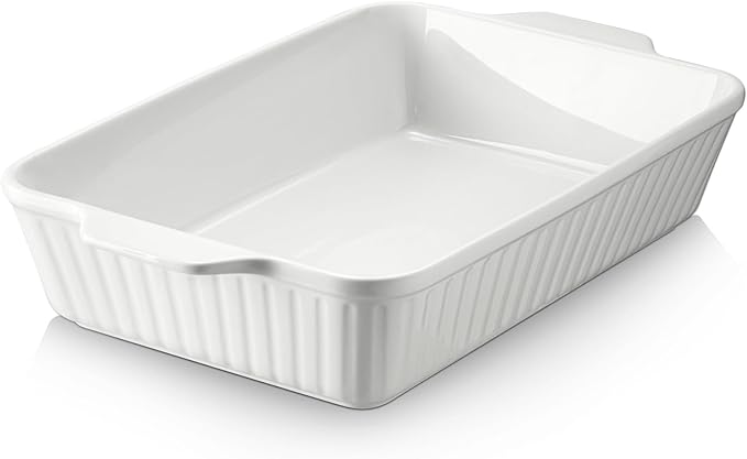 DOWAN Casserole Dish, 9x13 Ceramic Baking Dish, Large Lasagna Pan Deep by DOWAN