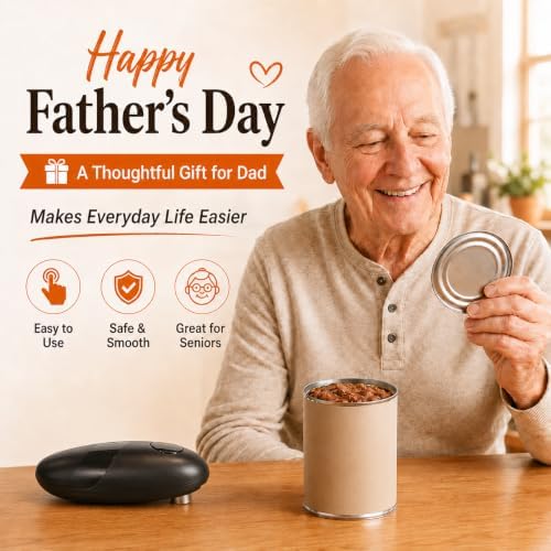 Battery Electric Can Opener, One-Touch,Hands-Free,Smooth