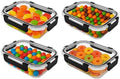 Glass Food Storage Containers Bowls with Airtight Snap Locking Lids
