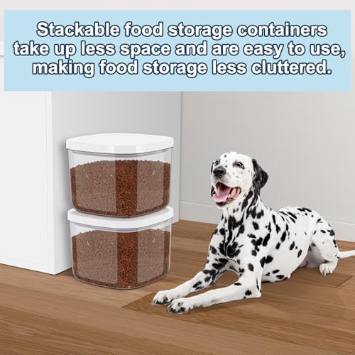 LEAWALK 5-8Lbs/5.28Qt/5L Airtight Dog Cat Food Storage Container and