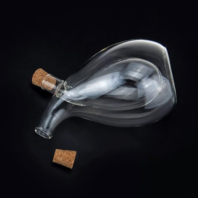 Olive Oil and Vinegar Dispenser Bottles Cruet, Kitchen 2 in 1 Glass Oil and - Image 5