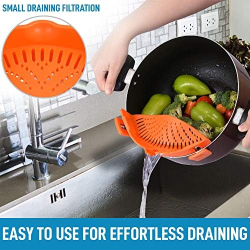 Zulay Silicone Pot Strainer - Adjustable Snap On Strainer For Most