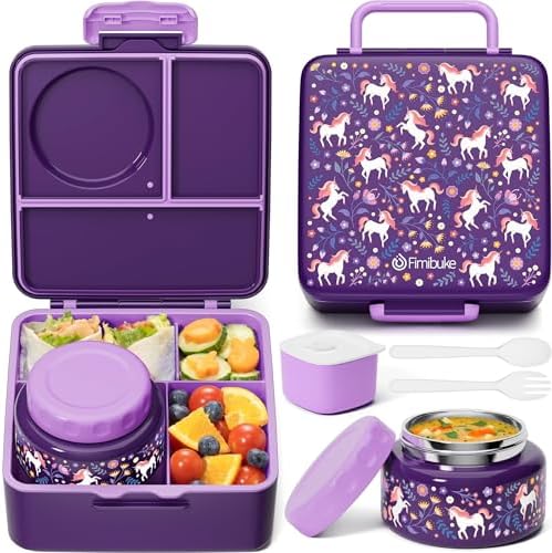 Fimibuke Bento Box for Kids Adults, BPA Free Toddler Lunch Box with