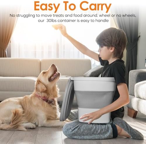 HOYTAMDAR 13 Lbs Dog Food Container, Collapsible Dog Food Storage