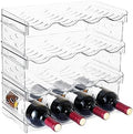 IEEK Plastic Stackable Bottle Storage Holder Rack Holds 16