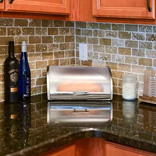 Stainless Steel Bread Box for Kitchen Countertop