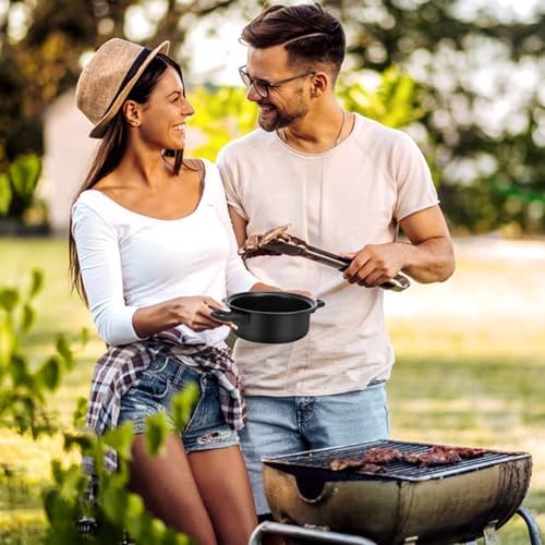 Non-Stick Cookware Set, Portable Lightweight Cast Iron Pots and Pans
