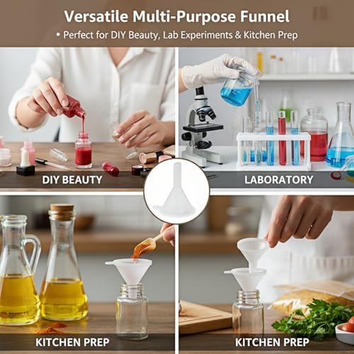 200PCS Mini Clear Plastic Funnel Little Small Funnel, Sand Art