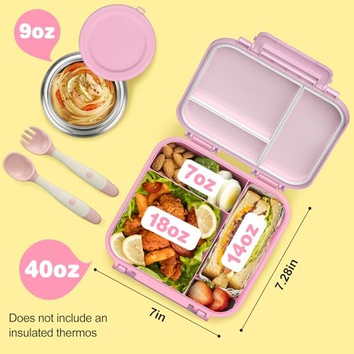 JOOPETALK Bento Lunch Box Set for Kids with 9oz Soup Thermo, Insulated