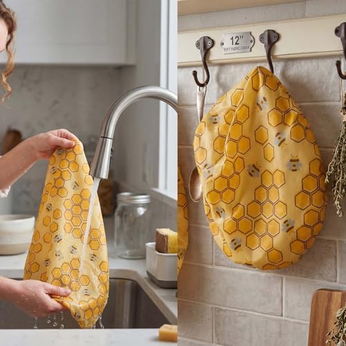 Reusable Beeswax Bowl Covers, 2 Pack, 12 Inch