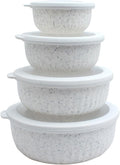 COOK WITH COLOR Prep Bowls with Lids- Wide and Deep Nesting Plastic Small by CookwithColor