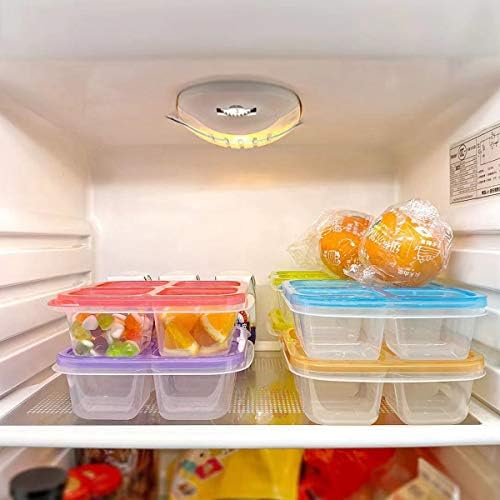 Finorder 6 Pack 4-Compartment Food Containers, Lunchable Snack