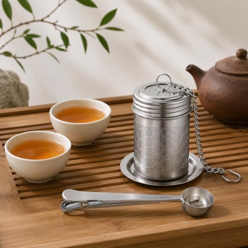 6 Pcs Tea Infuser with Scoop, Strainer Extra Fine Mesh for Loose Tea