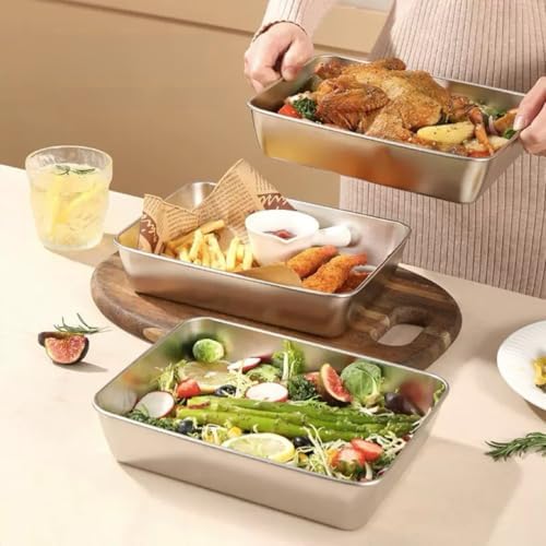 3PCS Stainless Steel Food Storage Containers,Meal Prep Containers