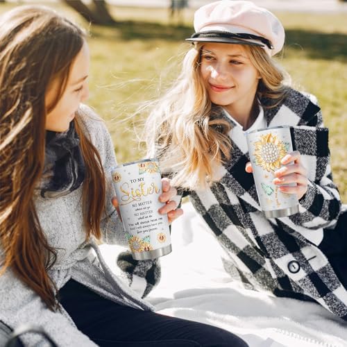 Muilzon Best Big/Little Sister Gifts from Sisters Tumblers 20oz