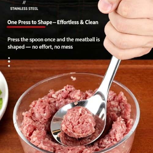 3 Set Stainless Steel Meatball Maker Spoon - 2-in-1 Set, 304