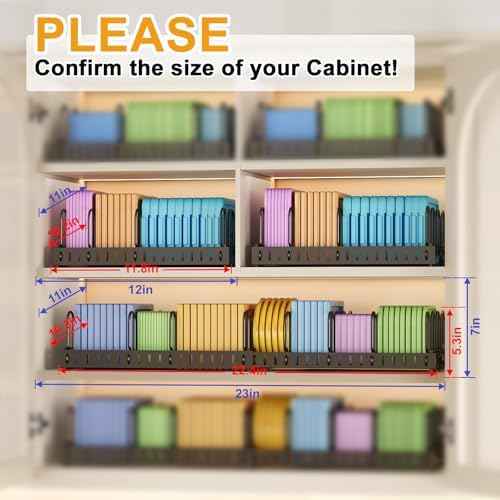 Expandable Adjustable Food Container Lid Organizer
