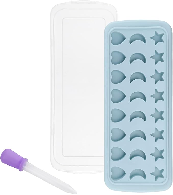 Moon Stars and Heart Ice Cube Tray Silicone Molds by BTYMS