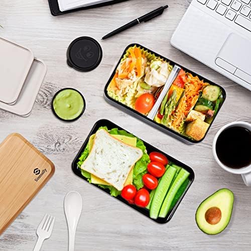 Sinnsally Bento Box Adult Lunch Box with Compartments for Women &
