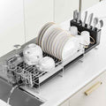 Expandable Stainless Steel Dish Drying Rack, Black
