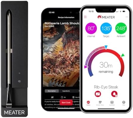 MEATER SE Wireless Smart Meat Thermometer, Black, Bluetooth
