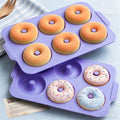 Nonstick Silicone Donut Pan: 3.5 Inch Doughnut Baking Mold with Frame