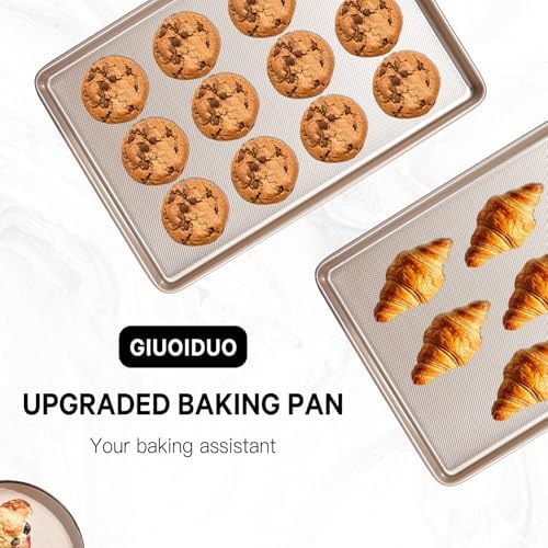 2 Pack Half Sheet Baking Pans,Commercial Quality Baking Sheet Pan