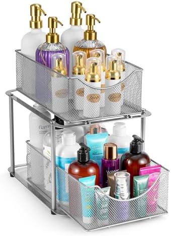 Sorbus Pull-Out Under Sink Organizer, Mesh Construction
