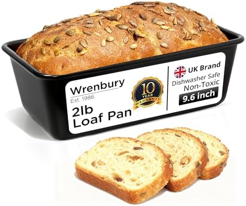 Wrenbury Large 2lb Loaf Pan for Baking Bread – Non Stick Carbon Steel