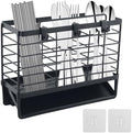 Utensil Holder, Kitchen Utensil Drying Rack, 3-Compartment Sink Caddy