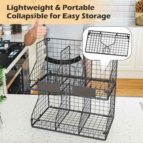 2 Pack Pantry Organizers and Storage Shelf Canned Food Organizer