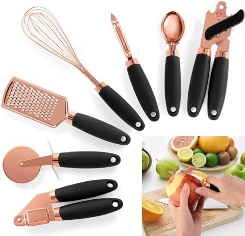 White & Gold Kitchen Tools and Gadgets - Luxe 7PC Cooking Tools and