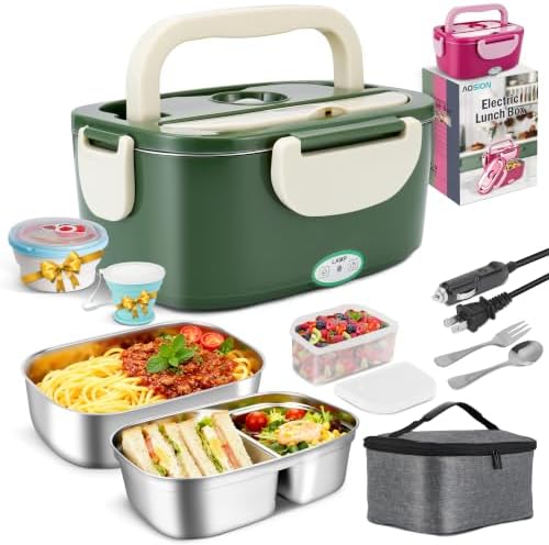 AOSION 80W Electric Heated Lunch Box, 1.5L