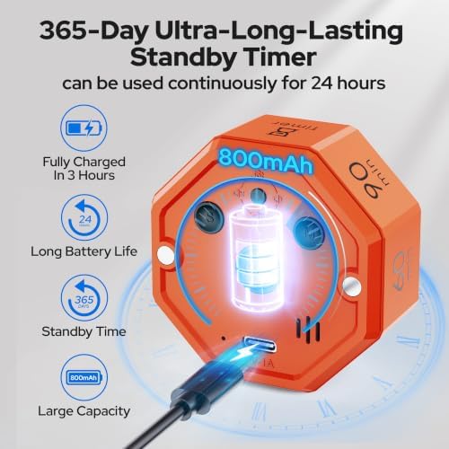 Visual Timer for Kids, Magnetic Pomodoro Countdown Timer