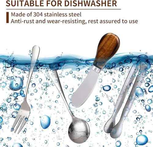 Charcuterie Accessories(25 Psc), Cheese Spreaders For Charcuterie Board, Mini Serving Spoons, Blank Toothpick Flags, Bowl For Christmas Pastry Making, forks And Mini Serving Tongs