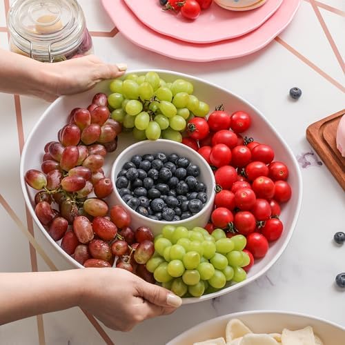 Chip and Dip Serving Set Divided Serving Platter Appetizers and