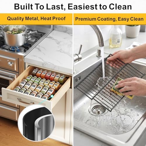 iSPECLE Spice Drawer Organizer - See Every Spice & Grab Quickly