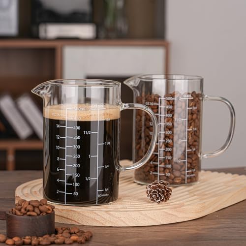 BCnmviku 500ML 2 CUP Glass Measuring Cup With Handle, High