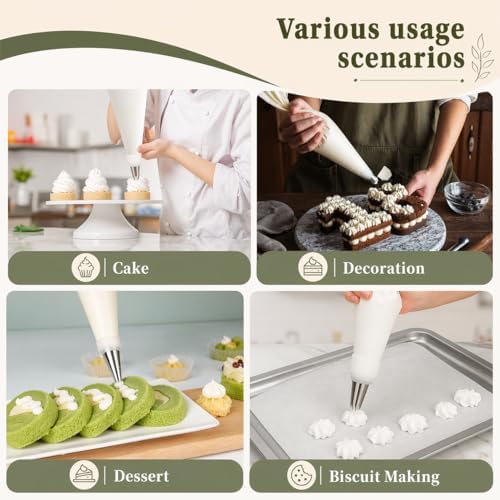 9 PCS Professional Cake Decorating Supplies Kit - Reusable Silicone