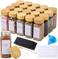 Spice Drawer Organizer with 20 Spice Jars and 184 Labels for Kitchen