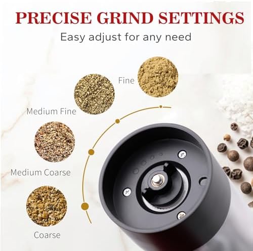SANMAS Rechargeable Electric Salt and Pepper Grinder Set