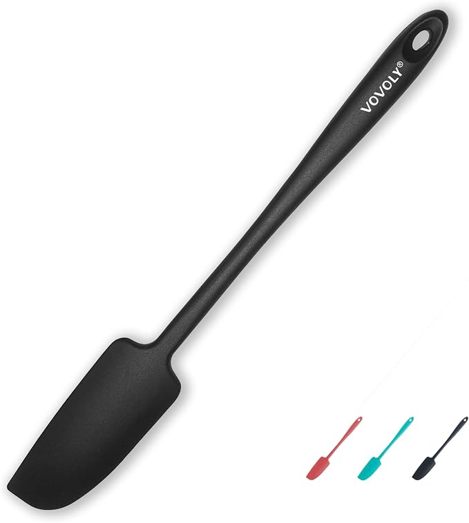 Silicone Jar Spatula, Small Rubber Scraper, Spatulas Silicone Heat Resistant by VOVOLY