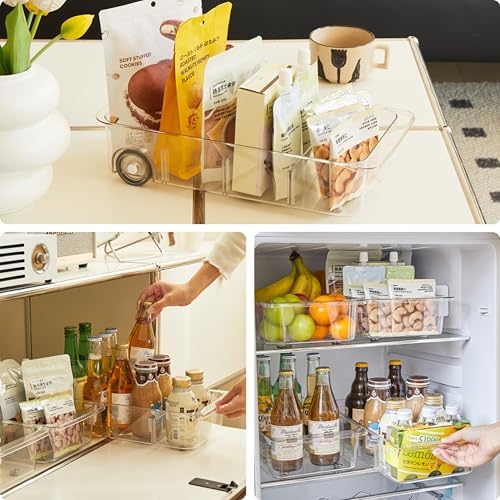 2 Pack Roll-Out Refrigerator Storage Drawers