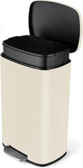 8 Gal Kitchen Trash Can, 30L Recycling or Garbage Bin, Brushed Stainless Steel by ComfyCorner