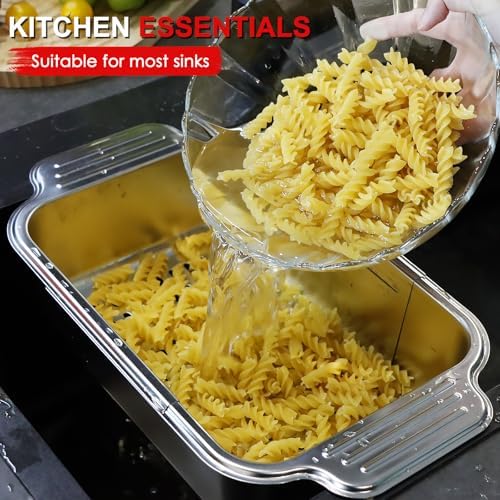 4 In 1 Collapsible 304 Stainless Steel Over-Sink Colander
