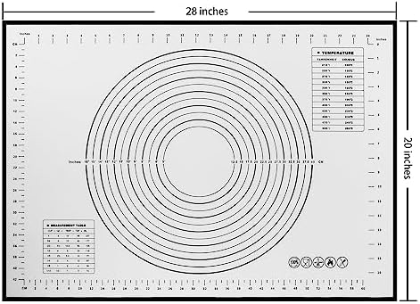 Yansumi silicone pastry non stick baking mat with measurement fondant