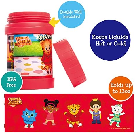 Daniel Tiger's Neighborhood Stainless Steel 13 oz Food Jar for Kids